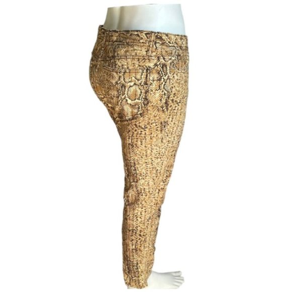 Tory Burch Snake Print Multi Color Super Low Rise - Size 28 - Picture 3 of 4